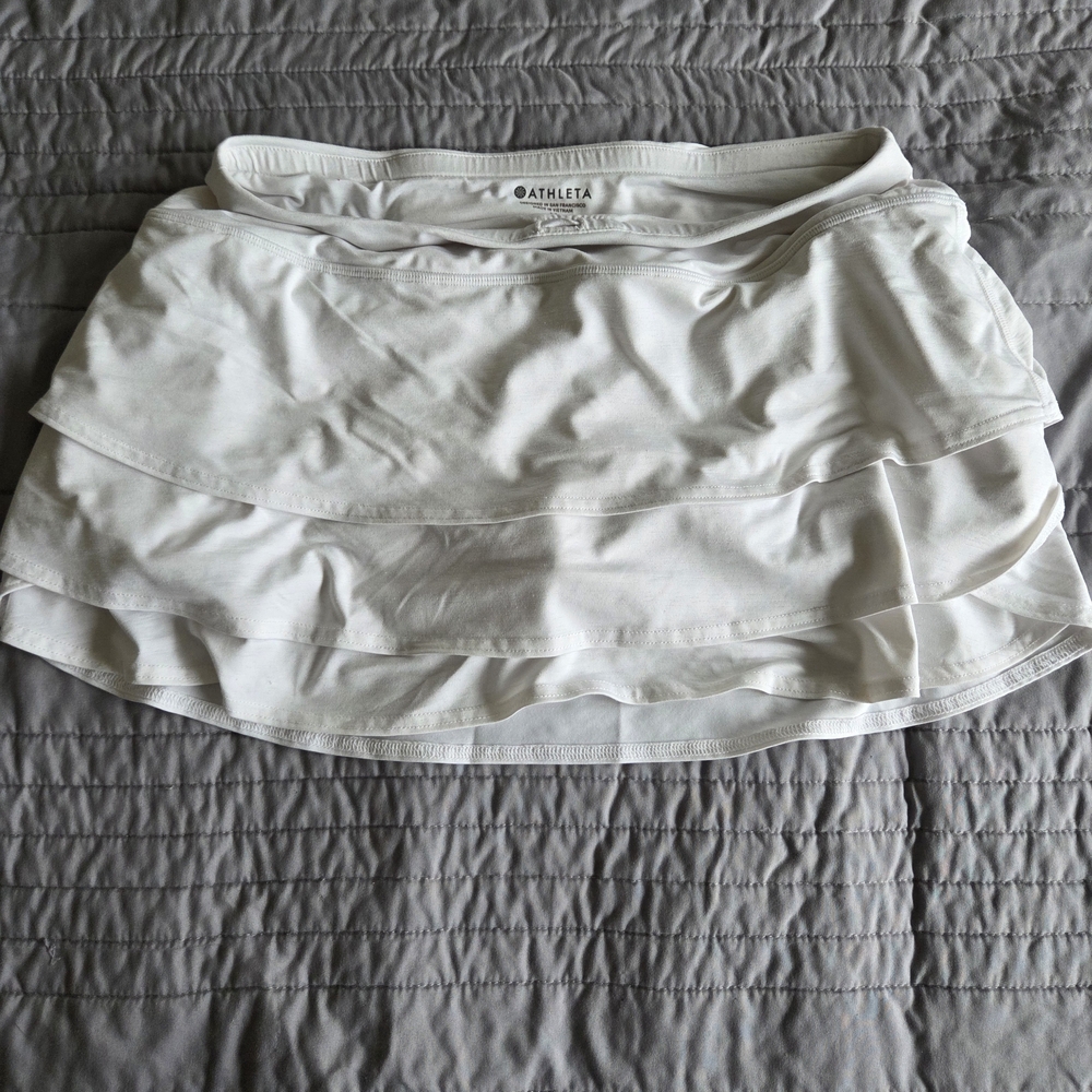Athleta White Layered Skirt Size M